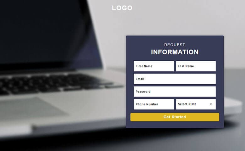 Responsive Basic Professional Sign Up Form Template