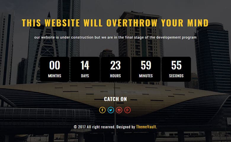 Responsive Classy Under – Construction Template