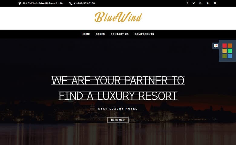 BlueWind – Travel Agency Website Design Template