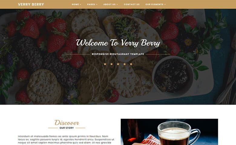 VerryBerry – Food Restaurant Website Templates Free Download