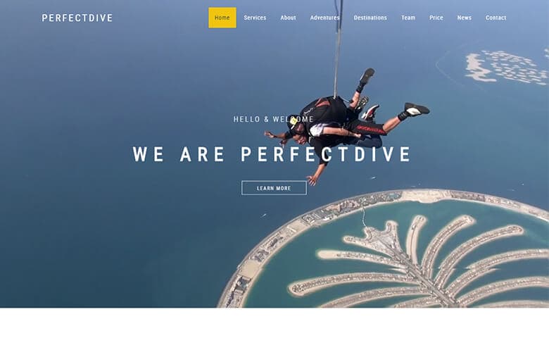Perfectdive – Responsive Adventure Website Templates HTML5