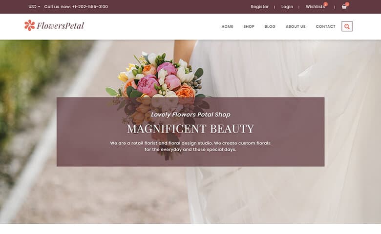 FlowersPetal – Responsive eCommerce Florist Website Template
