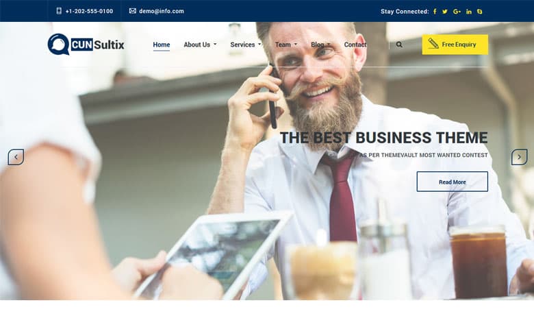Cunsultix – Responsive Consulting Services Website Template