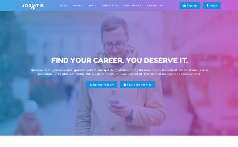 Jobotis – Online Job Portal HTML5 Website Template