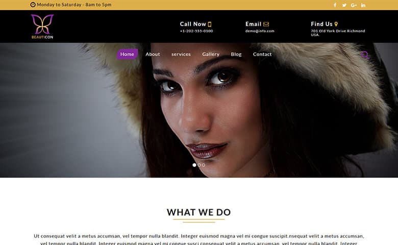 Beauticon – Free HTML5 Fashion Portfolio Website Template