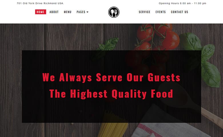 Foodeque – Free Responsive HTML5 Restaurant Website Templates