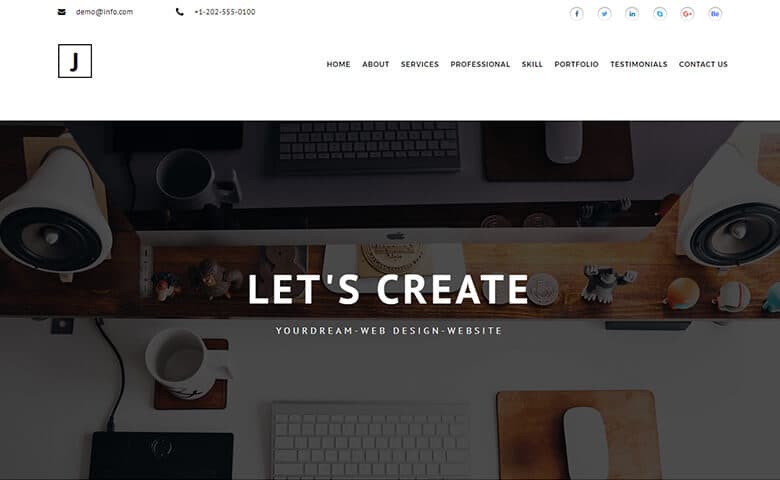 Justin-Kristiansen – web developer portfolio website template