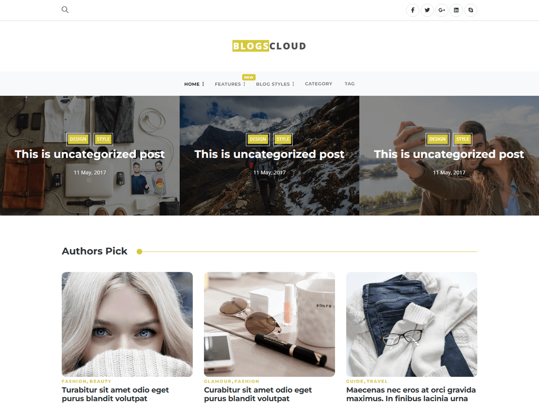 Blogscloud template preview