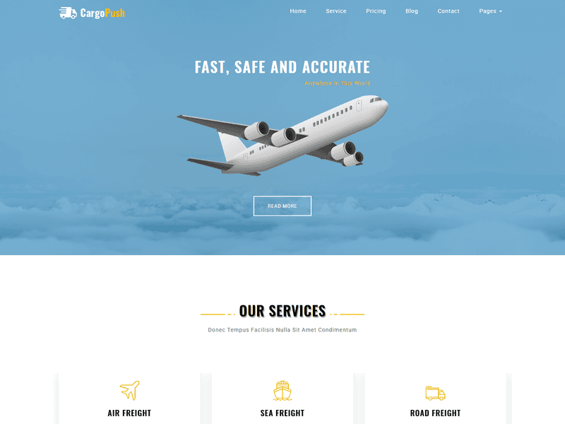 CargoPush – HTML5 Logistics Company Website Template