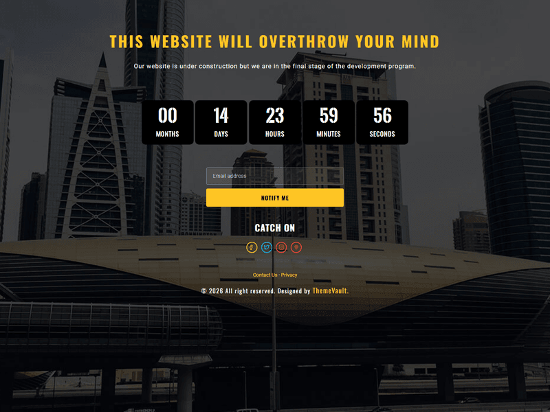 Responsive Classy Under – Construction Template