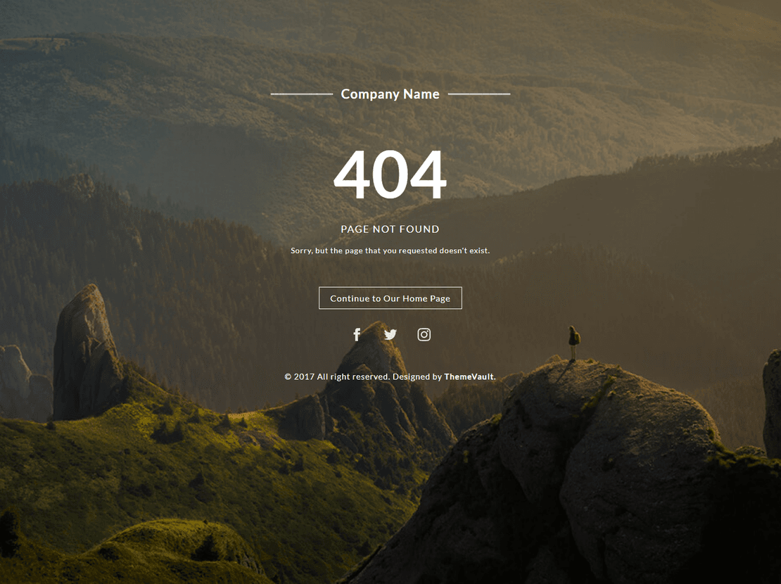 Cool 404 Error Page