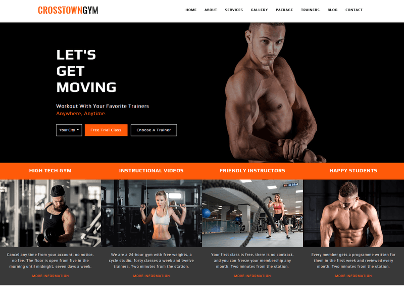 CrosstownGym – Gym and Fitness Centre Html5 Template