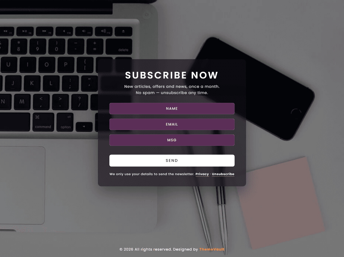 Easy Subscription Form