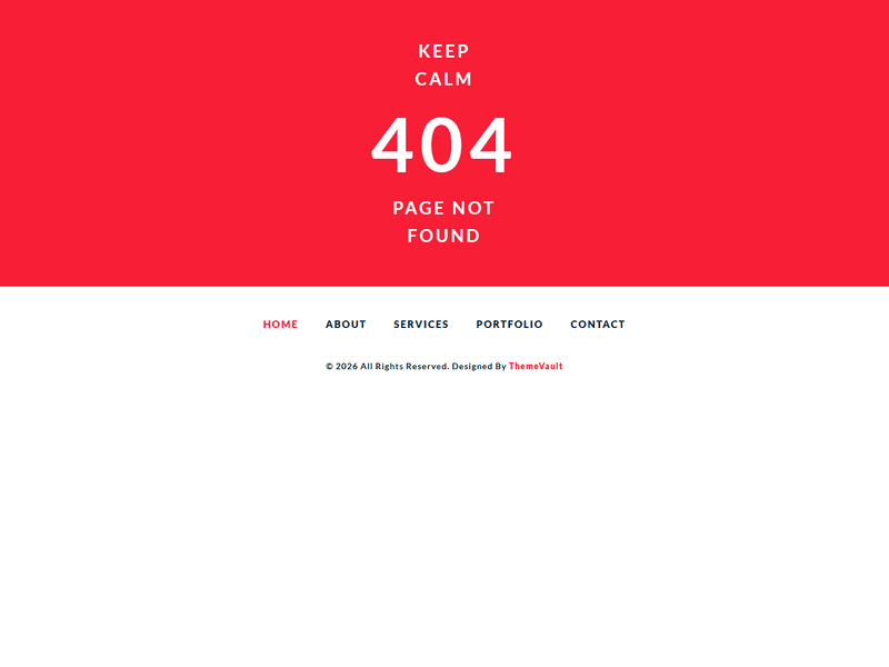 Elegant Error 404 Page Widget Template