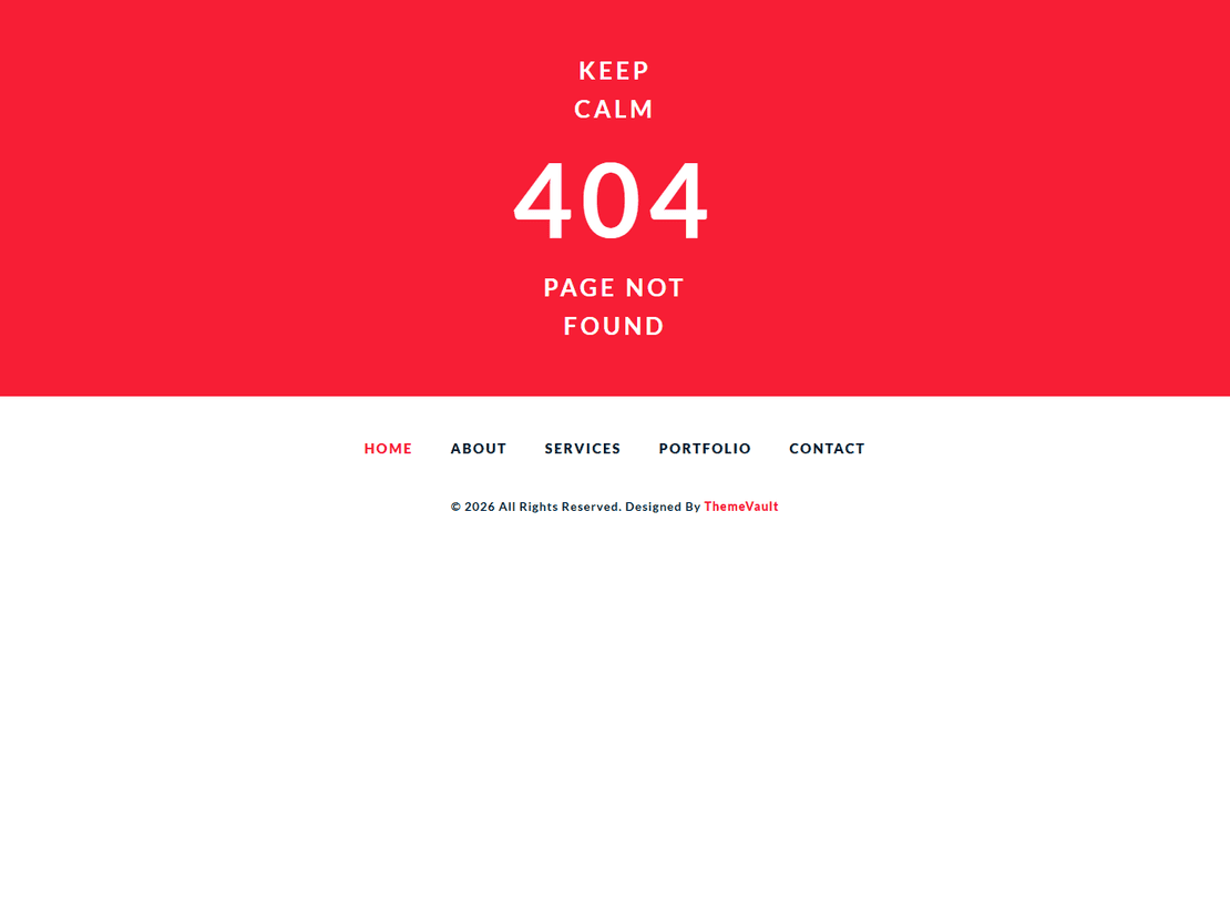 Elegant Error 404 Page