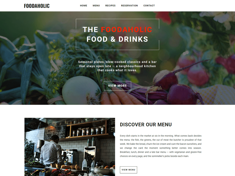 Foodaholic - Responsive HTML Email Template Free