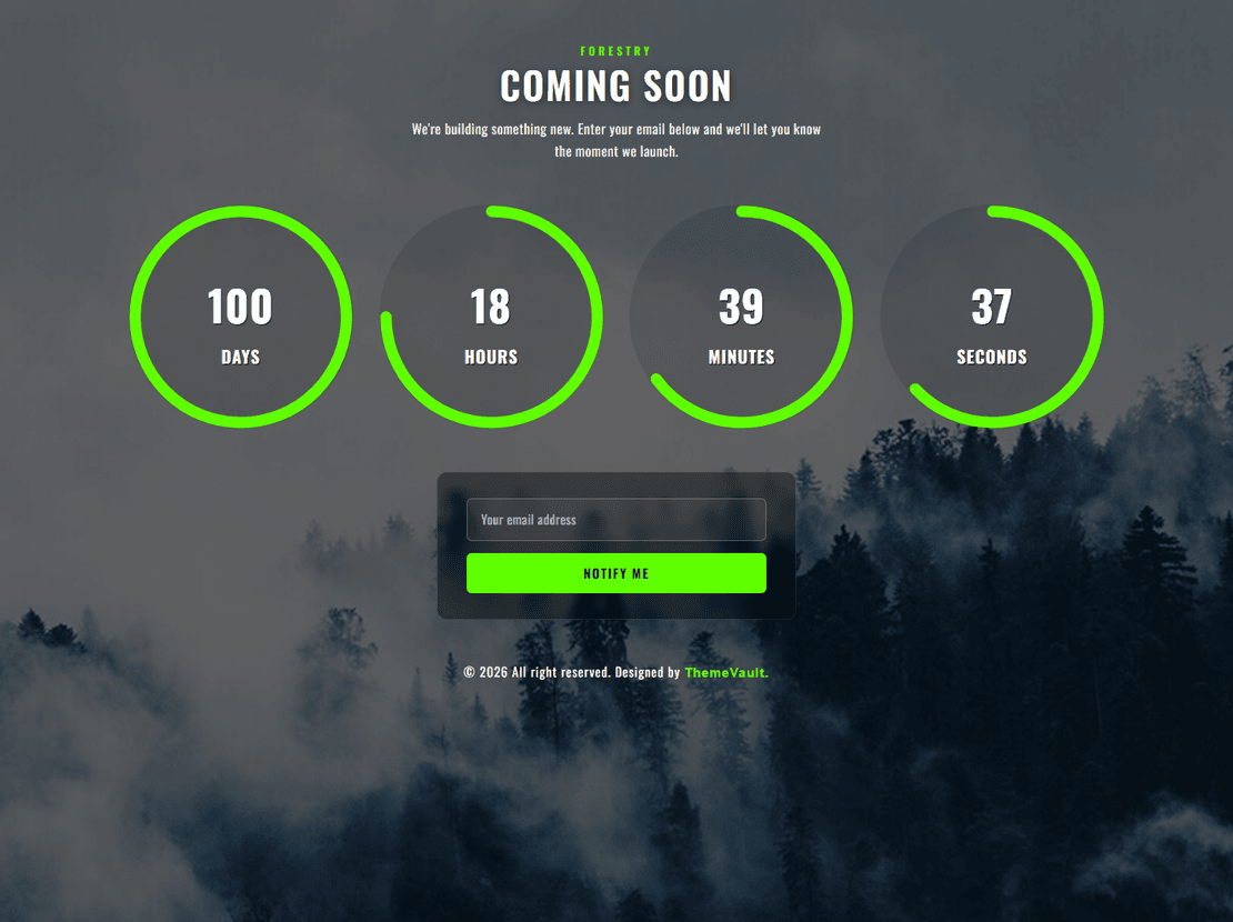 Forestry Counter Widget