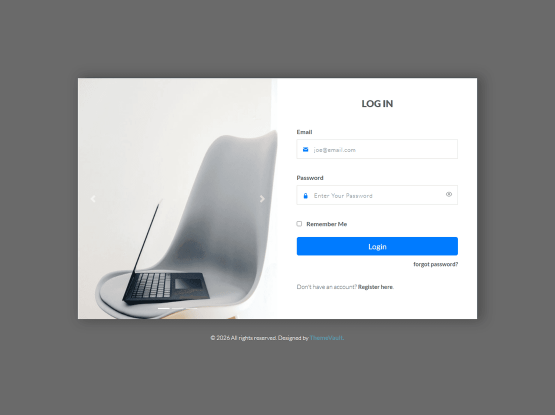 Image Slider Login Form