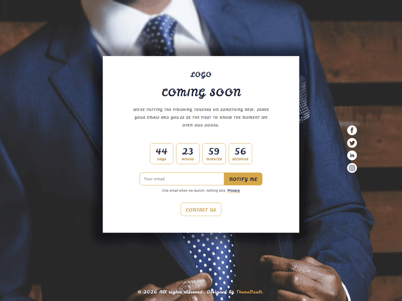 Impressive Coming Soon Free Widget Template