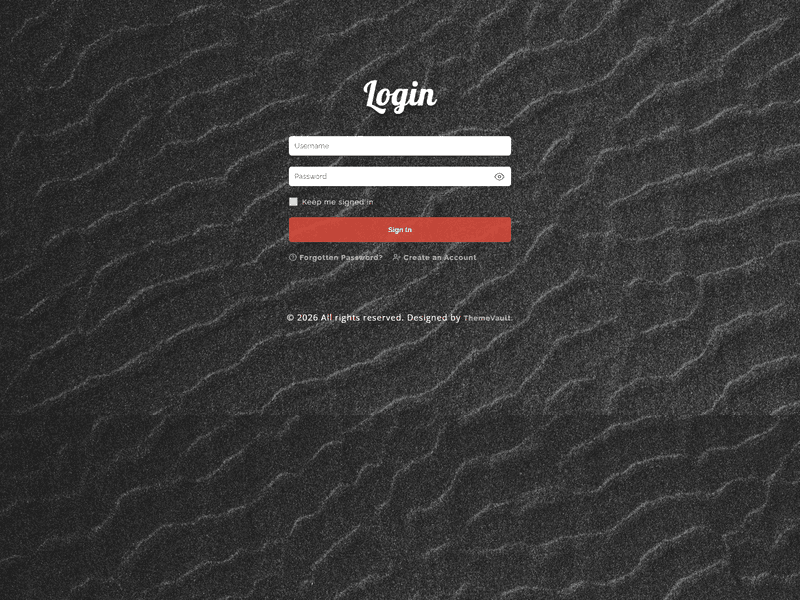 Responsive Instant Login Form Template
