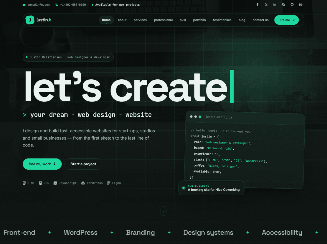 Justin-Kristiansen template preview