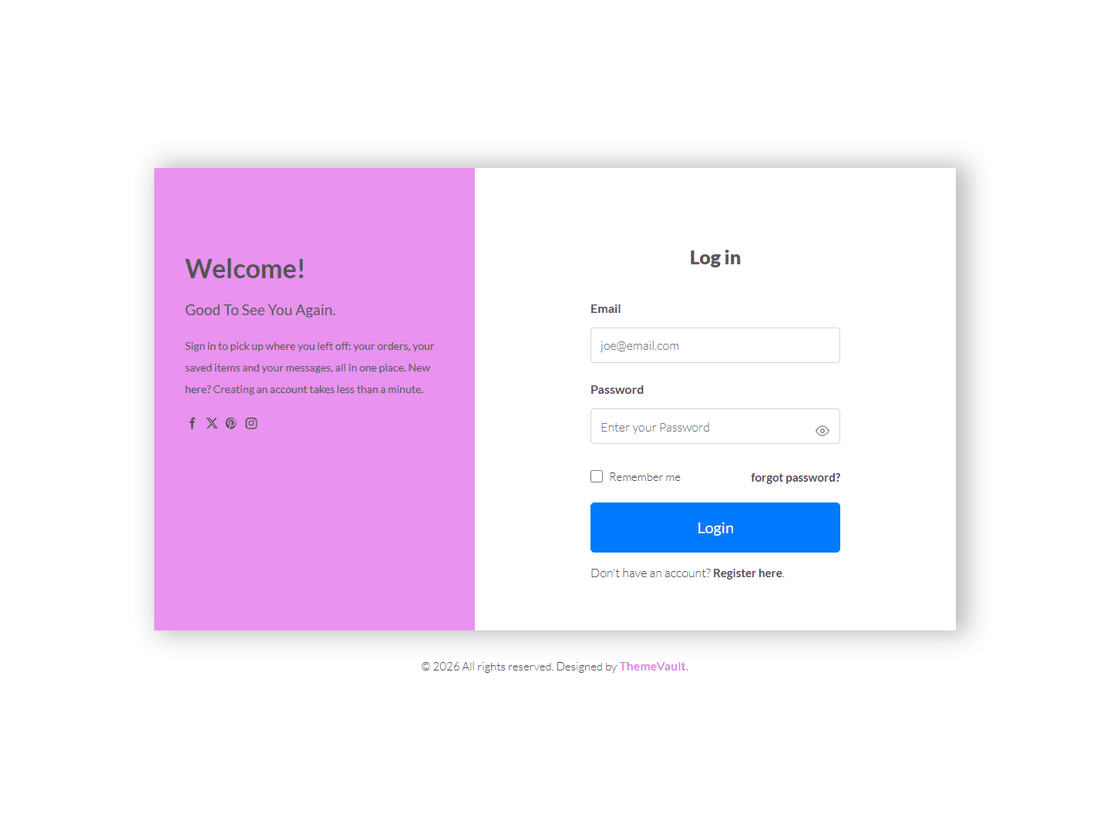 Portal Login Form 2