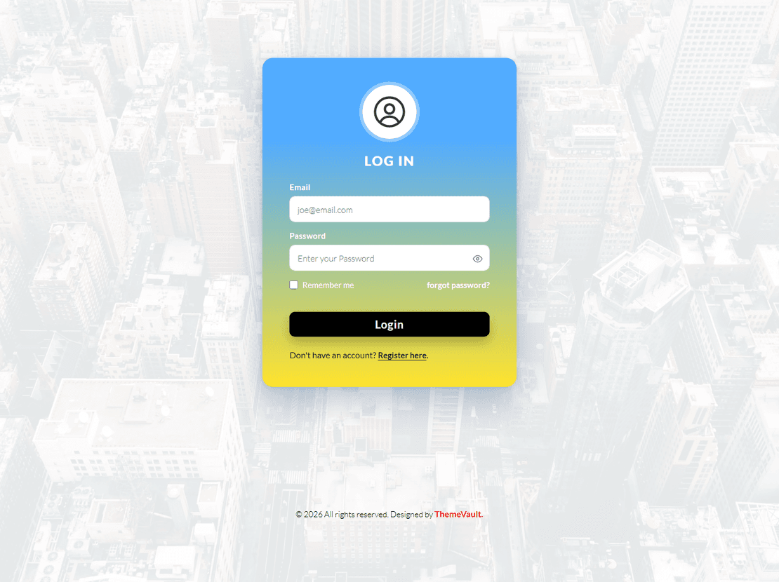 Portal Login Form 4