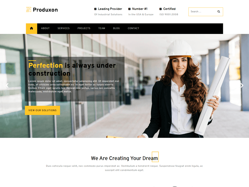 Produxon - Free HTML5 Manufacturing Website Templates