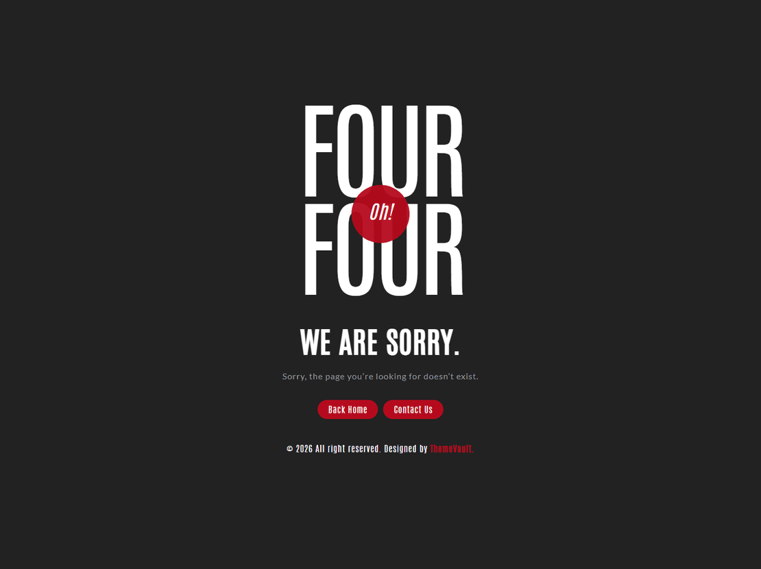 Red Highlighted 404