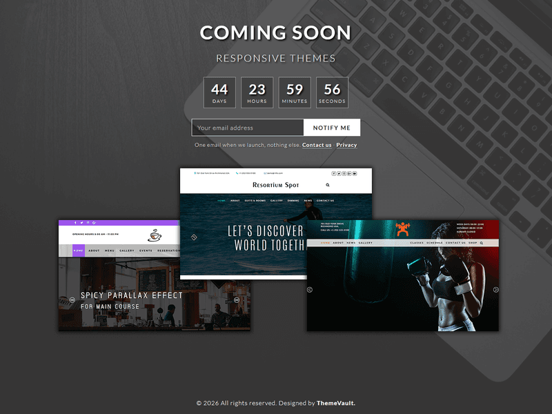 Responsive Themes Coming Soon Widget Template