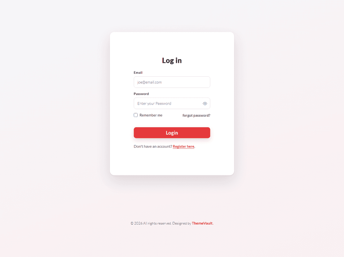 Simple Login Form 2