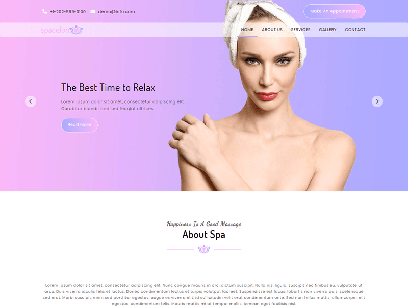 Spacelon - Responsive HTML5 Beauty Salon Website Templates