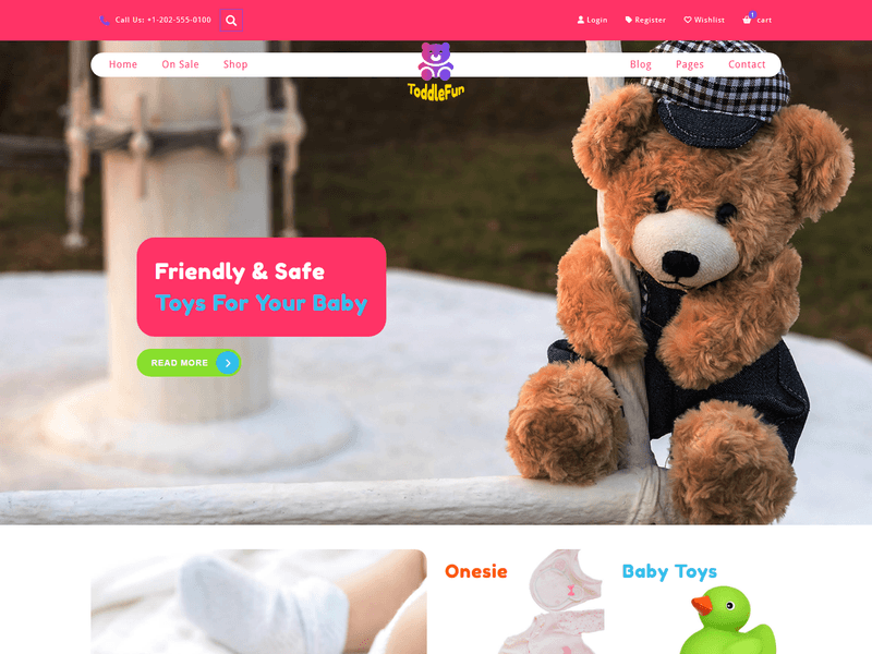 ToddleFun – Responsive HTML5 Toys Website Template