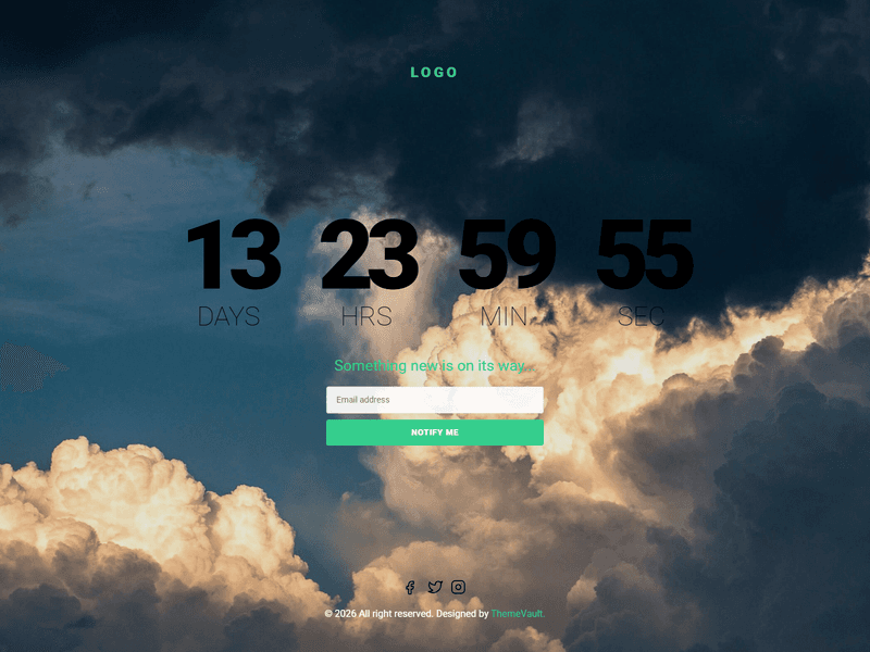 Free Weather Countdown Page Responsive Widget Template