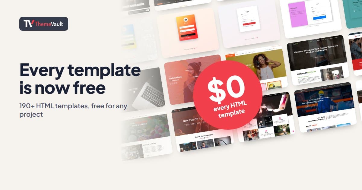Every ThemeVault Template Is Now Free