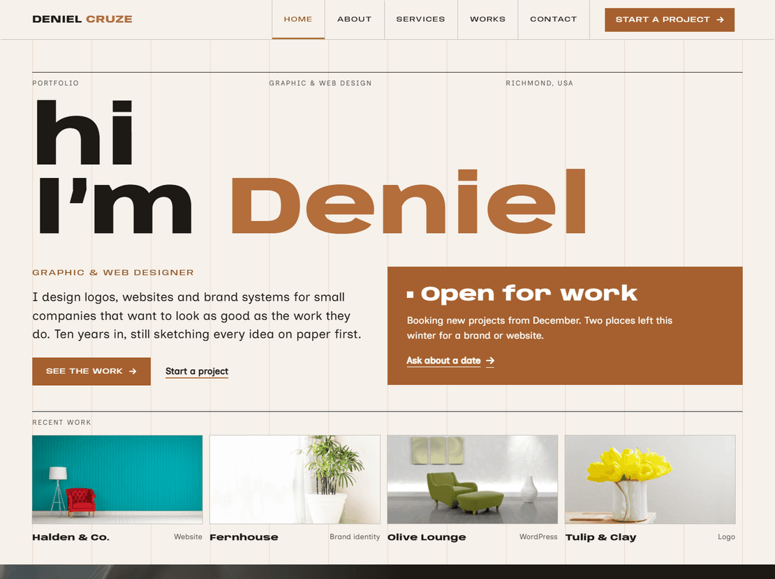 Deniel-Cruze template preview