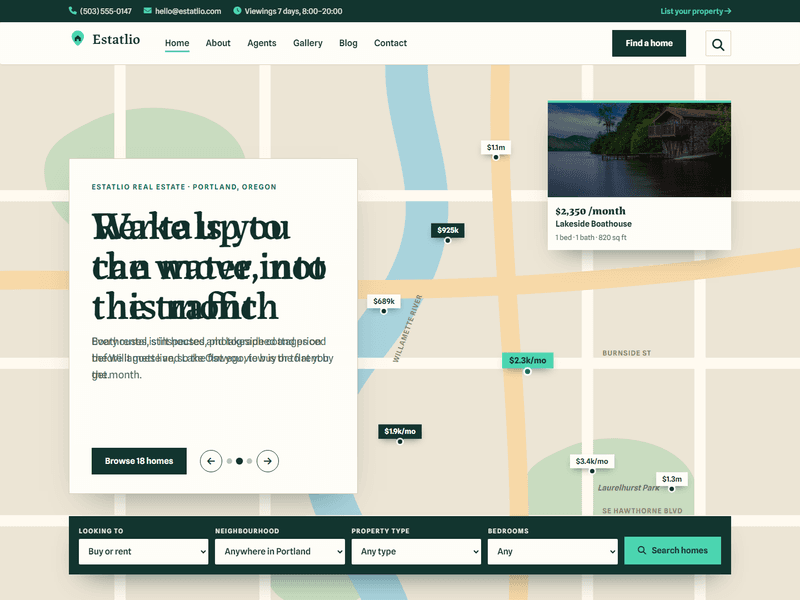 Estatlio - Free Responsive Real Estate Website Template