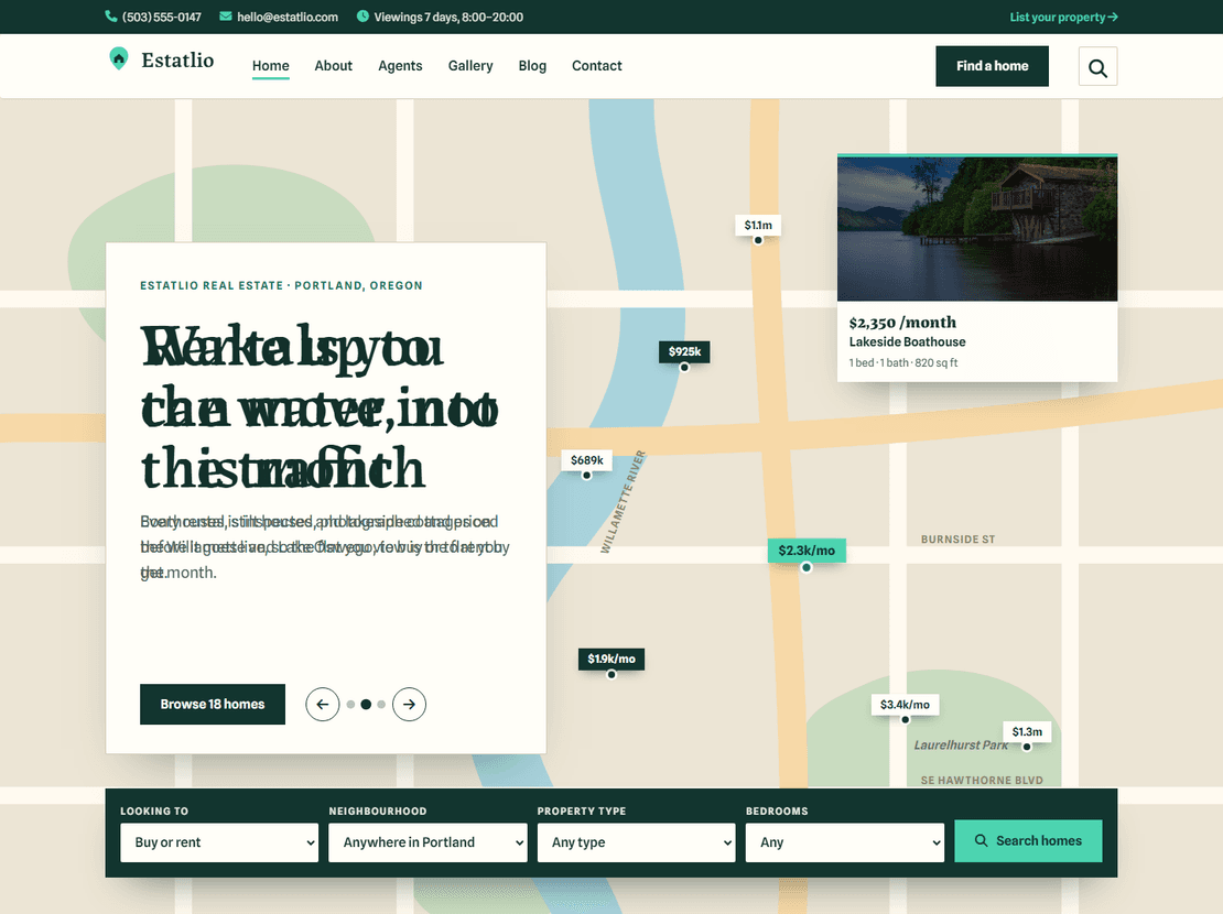 Estatlio - Free Responsive Real Estate Website Template