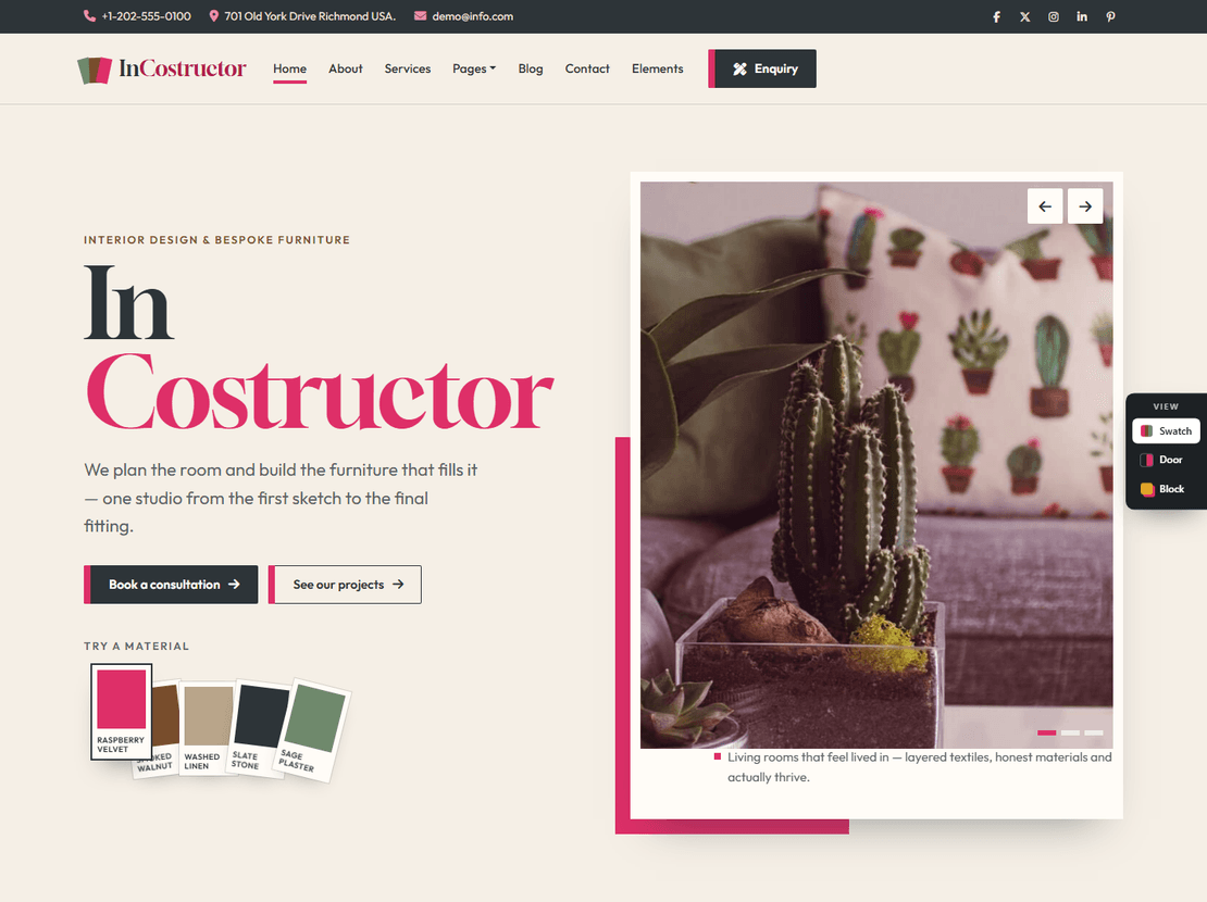 Incostructor template preview