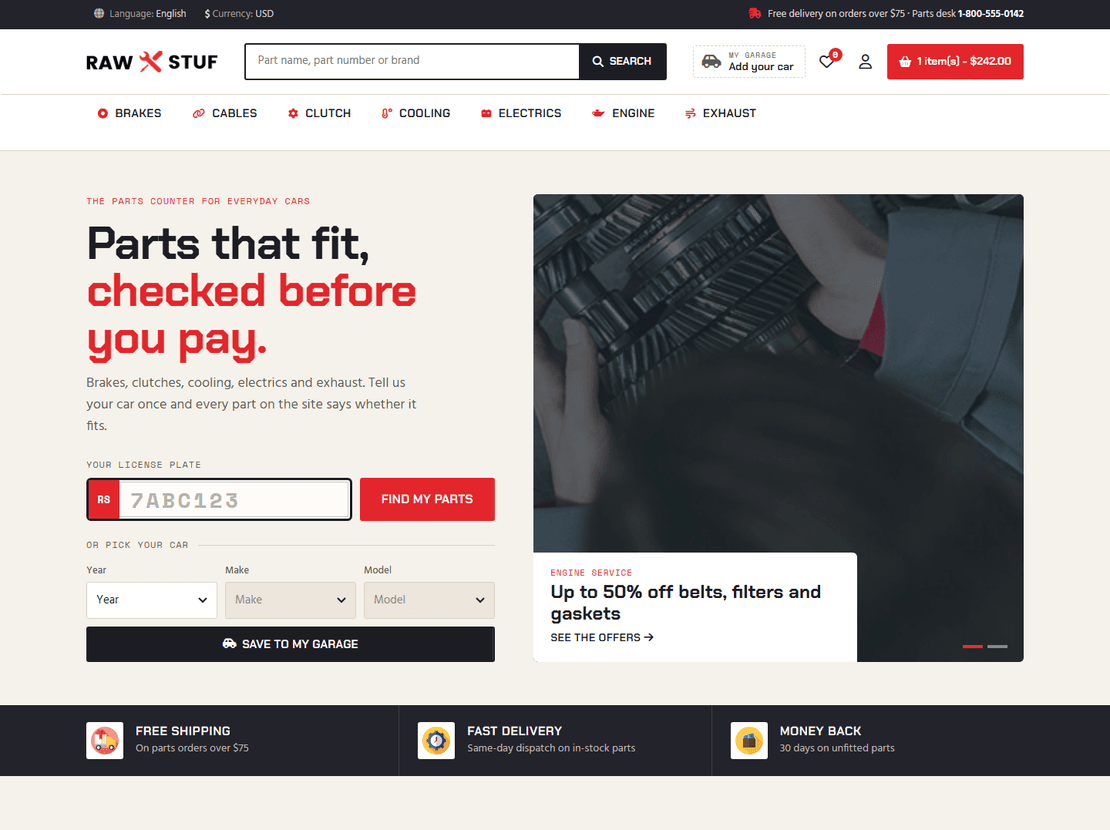 Rawstuf template preview