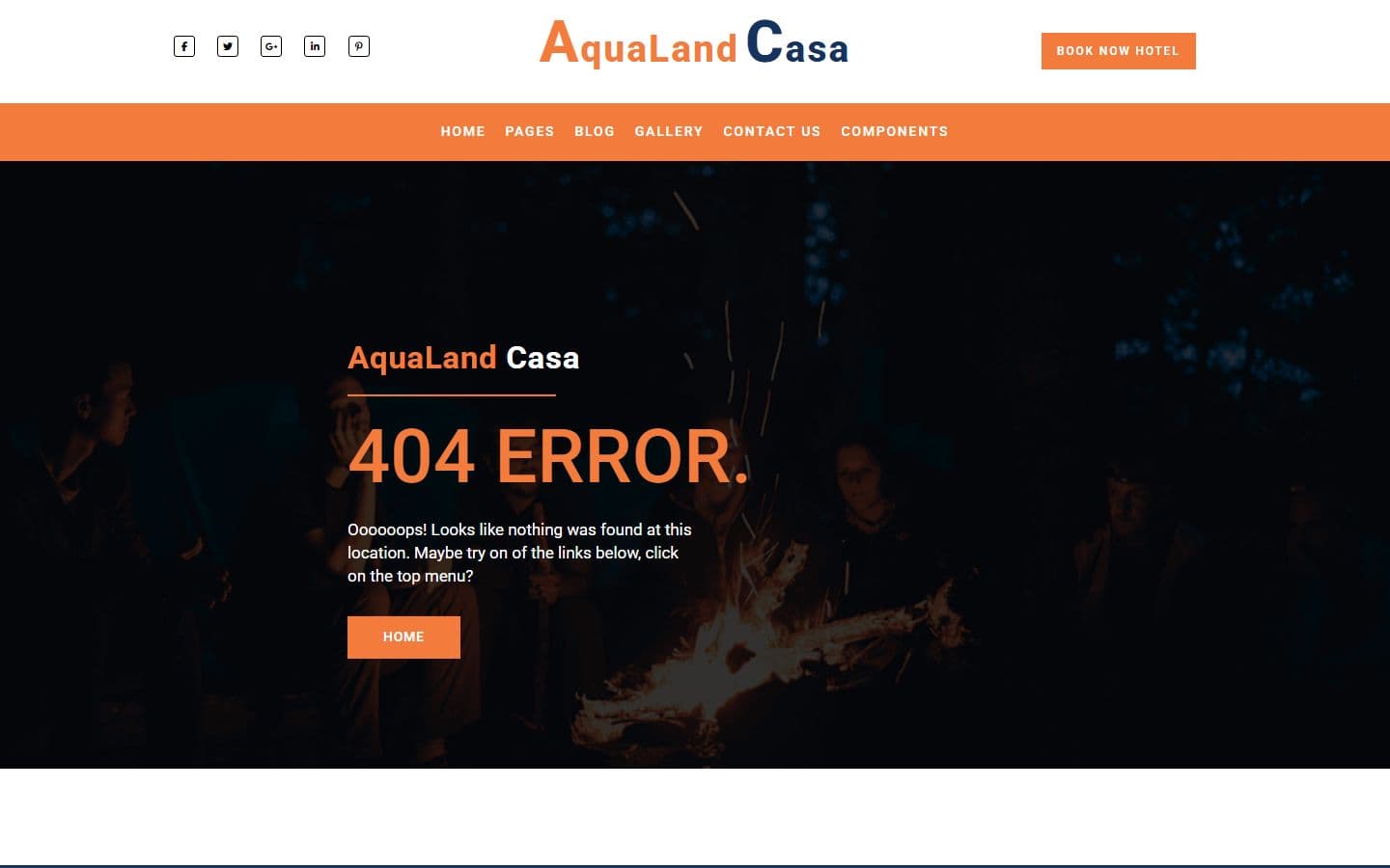 AquaLand Casa 404 page