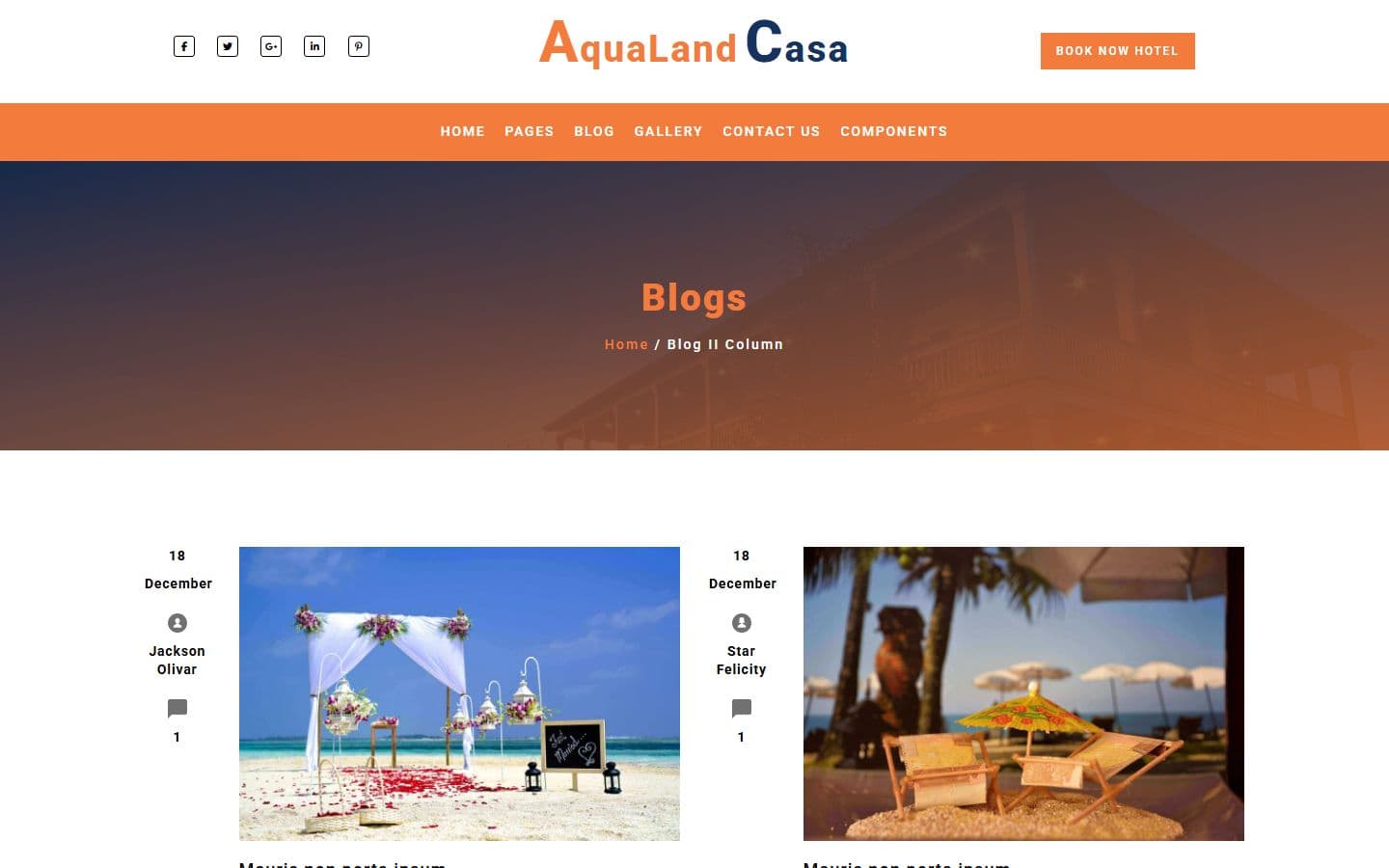 AquaLand Casa Blog2column page