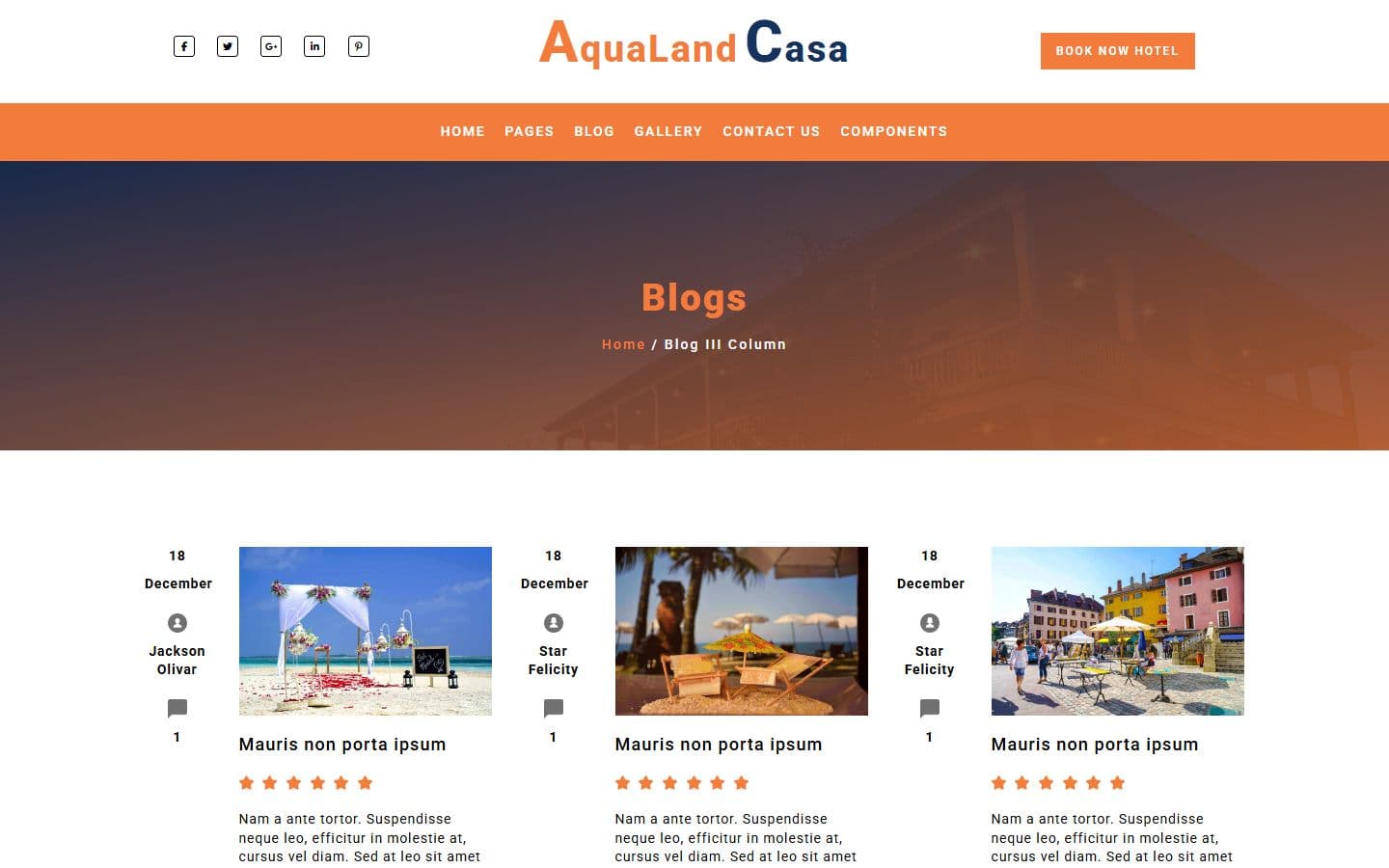 AquaLand Casa Blog3column page