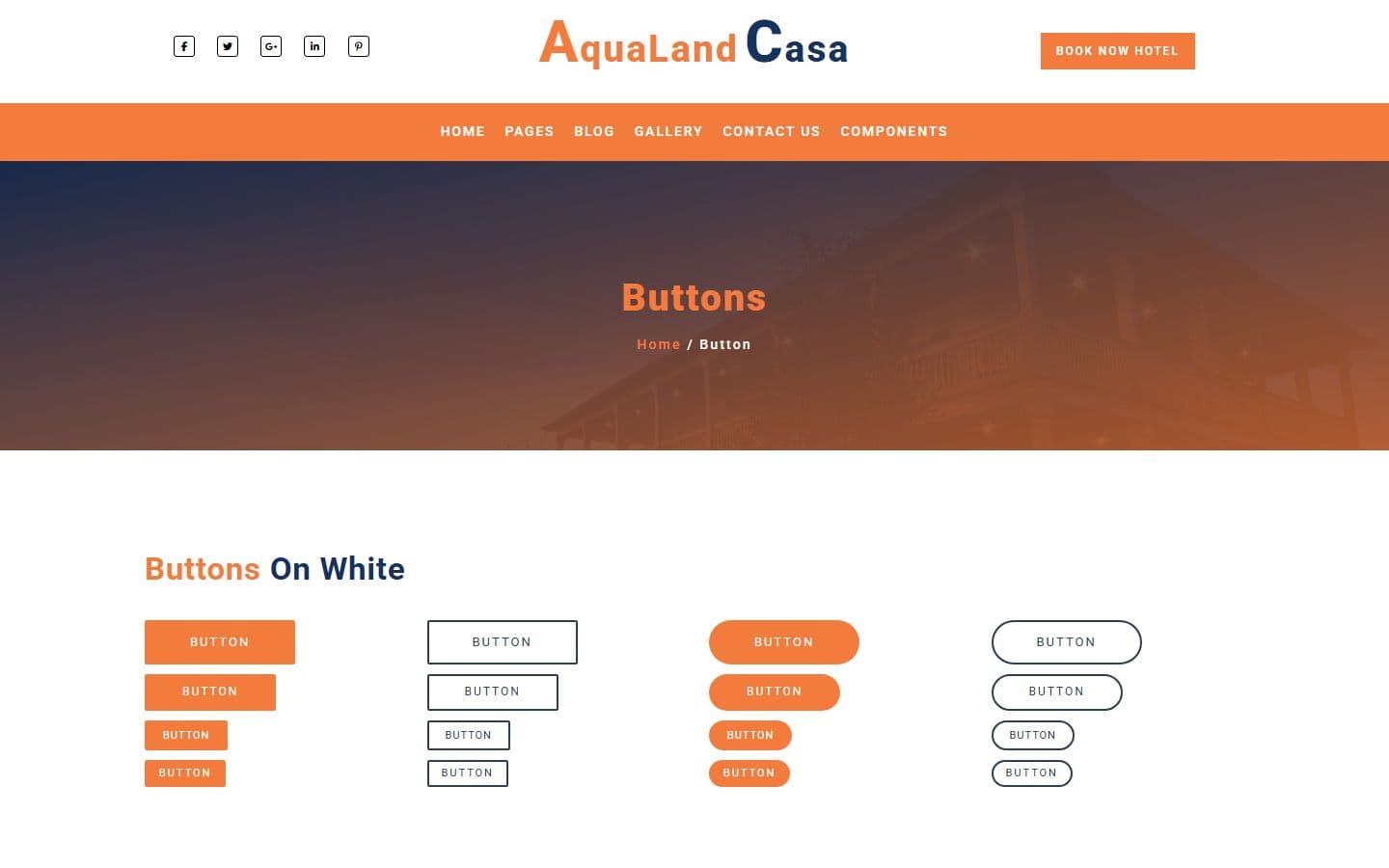 AquaLand Casa Buttons page