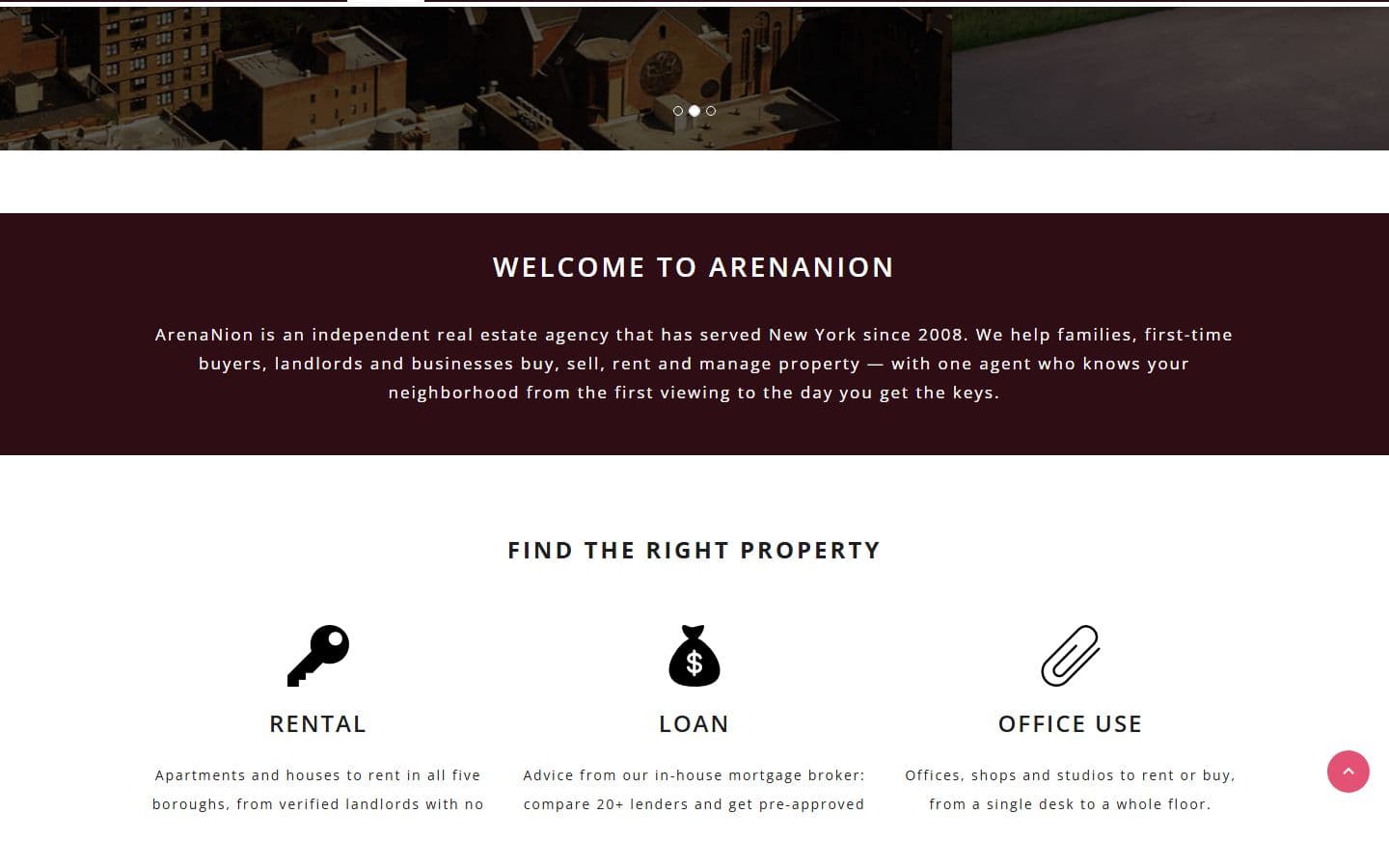 Arenanion Home page