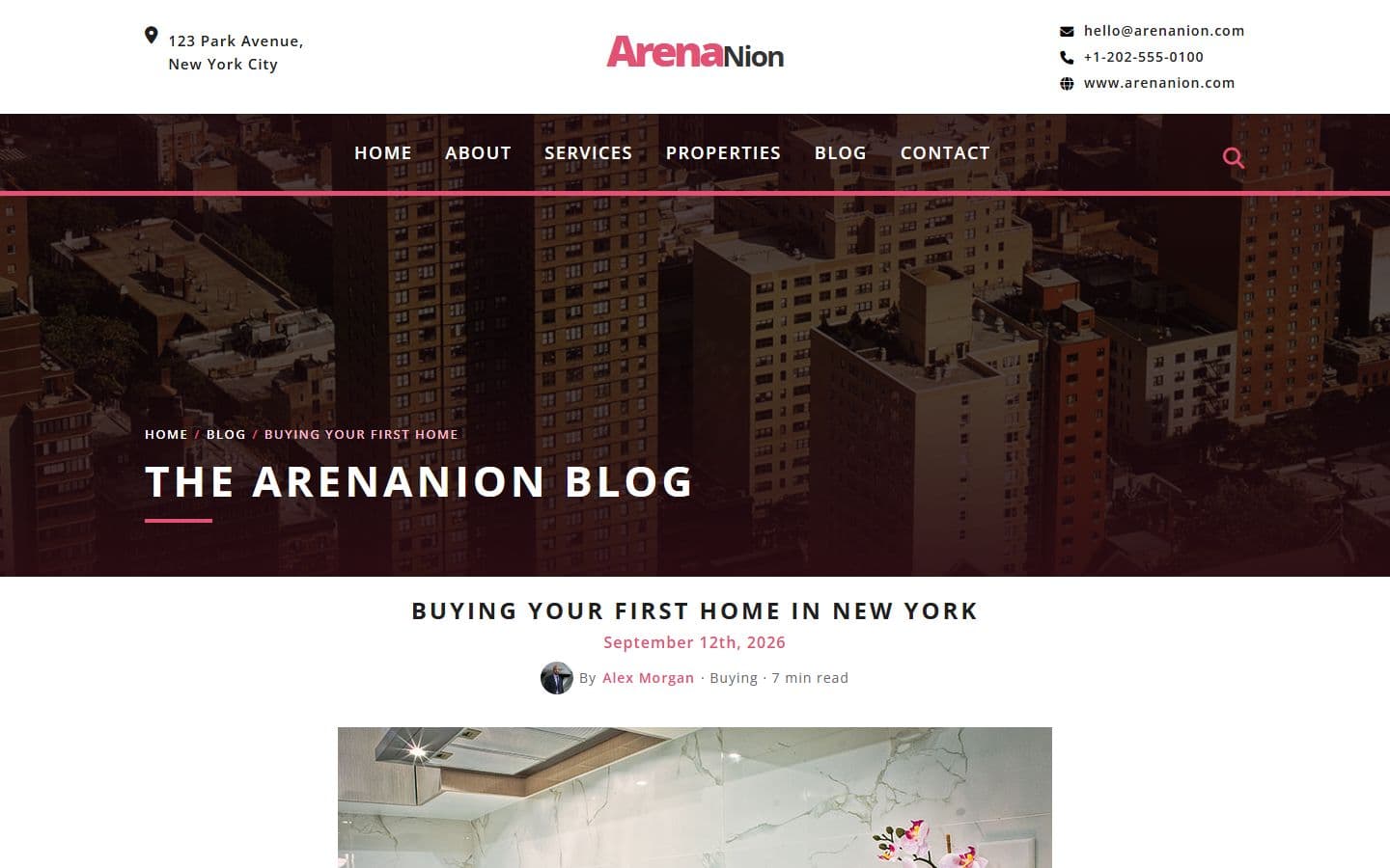 Arenanion Single blog page