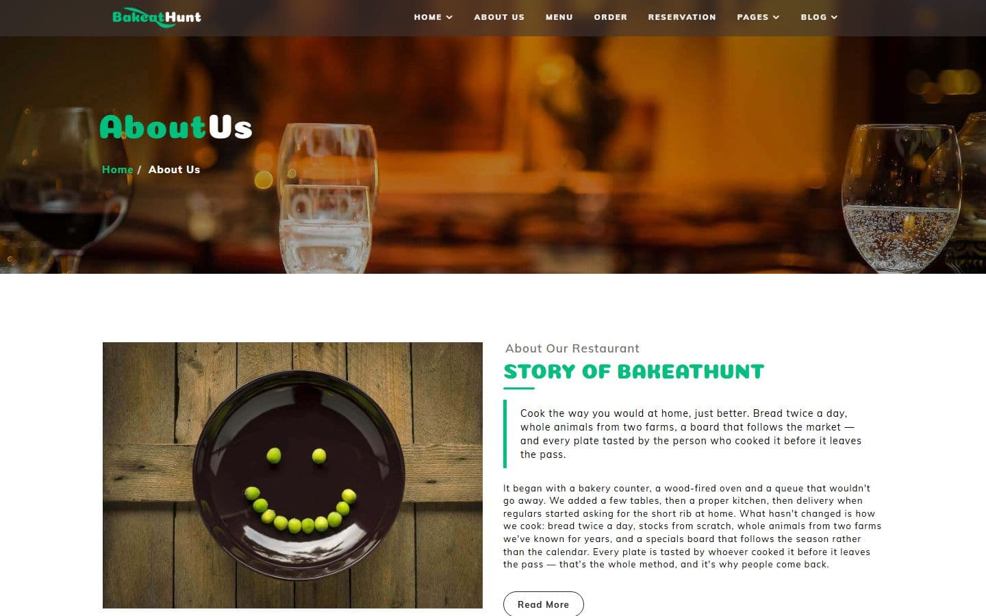 BakeatHunt Aboutus page