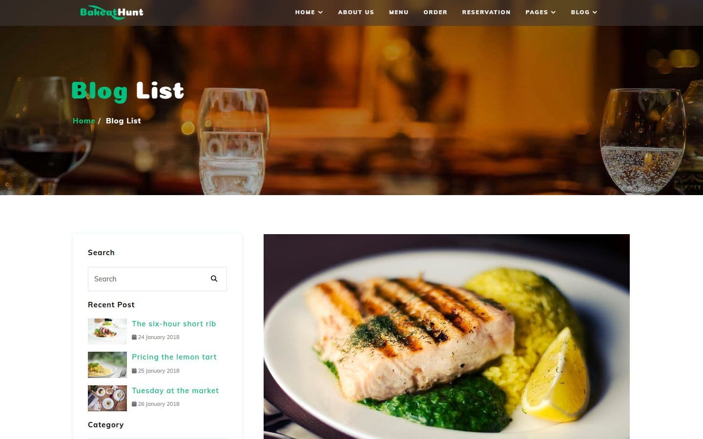 BakeatHunt Bloglist page