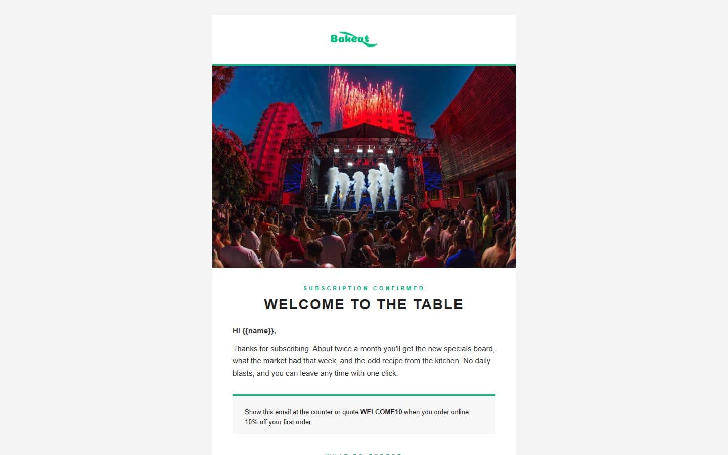 BakeatHunt Email: newsletter page