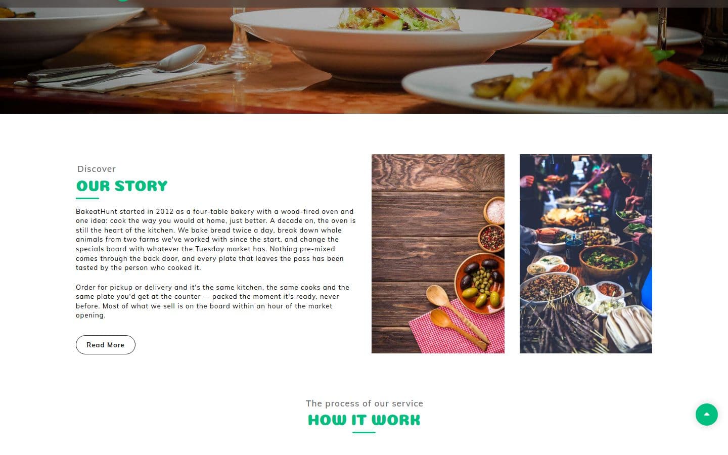 BakeatHunt Home page